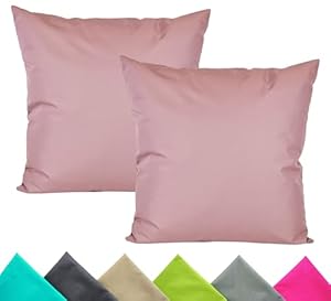 JACK 2er Set Outdoor Kissenbezüge Altrosa