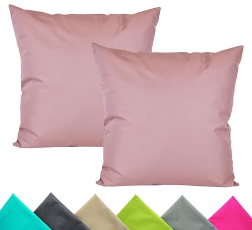 JACK 2er Set Outdoor Kissenbezüge Altrosa