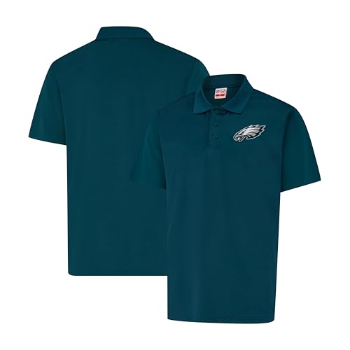 Ultra Game Adults NFL Official Super Soft Supreme Polo Shirt Philadelphia Eagles Team Color Medium