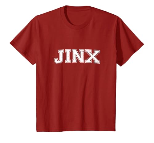 Plain Style Personalised Name Classic Jinx T-Shirt, Youth, Cranberry Red, 2T