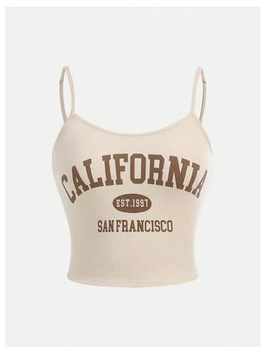 OYOANGLE Girl's Sweatsuit Set Letter Graphic Cami Top and High Low Hem Sweatshirt with Sweatpants Set Tracksuits3