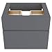 American Standard 8725024.477 Studio S 24 in. Double-Drawer Bathroom Vanity, Dark Grey