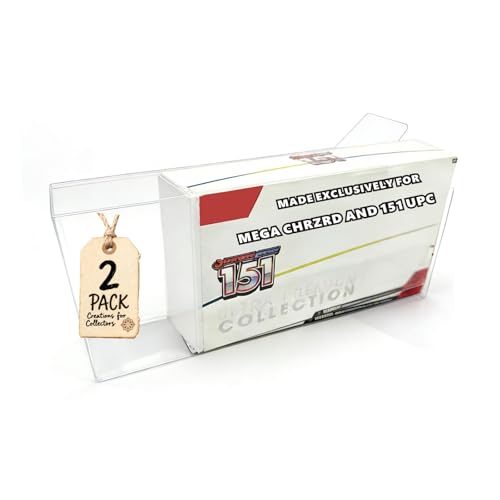 Protector Case for 151 Mega CHARZRD X ex and Terapagos ex UPC Ultra Premium Collection Boxes Dustproof Plastic Display Cases for Ultimate Collectible Card Protection (2 PCS)
