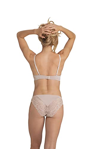 Dorina D001033LA001-BE0011 Angie Sexy Sheer Lace Balconette Bra, See Through Non-Padded Unlined Demi Plus Size Women'S Comfort Everyday Underwire Bra thumb #4