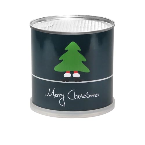 MacFlowers Calendario de Adviento en lata, con diseño de árbol de Navidad, en color verde
