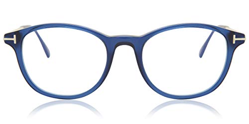 Eyeglasses Tom Ford FT 5553 -B 090 Shiny Transparent Blue, Palladium/Blue Bloc