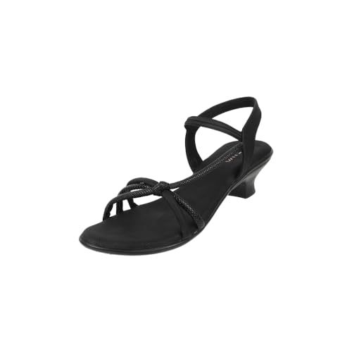 Image of Metro Women Embellished Casual Kitten Heel Sandals
