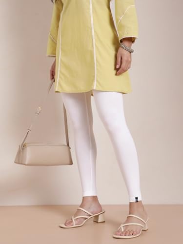 Image of TWIN BIRDS Super Stretchable Cotton Elasthane Fabric Ankle Length Leggings for Women