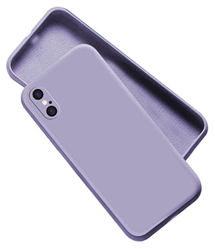Image of A rtistque Liquid TPU Silicone Matte Shockproof Flexible with Camera Protection Soft Back Cover Case for iPhone X - Purple