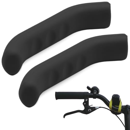 Protector para manetas de Bicicleta Antideslizante Universal (2 uds) Protector frenos bicicleta, antideslizante para manetas freno, goma freno de bici, protector anti arañazo bici - Negro