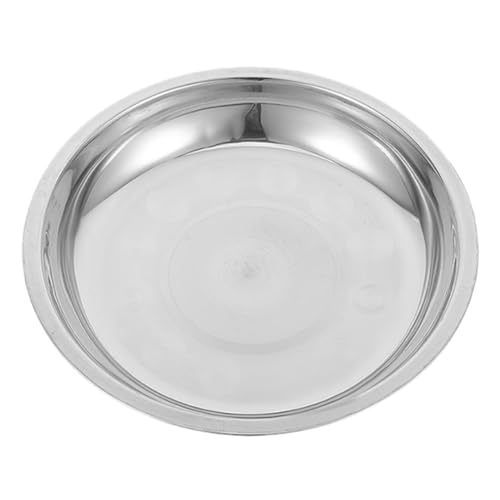 lurrose ステンレス製猫用フードボウル 耐久性浅型設計 猫と子犬用 室内使用向け 衛生的でお手入れ簡単 ペット給餌用 素材使用