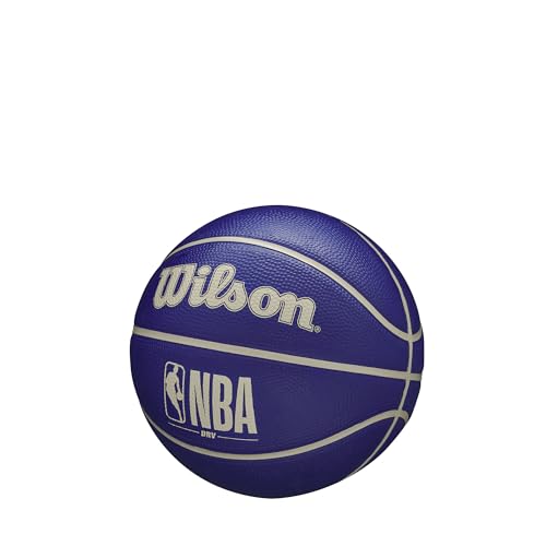 Image of WILSON NBA DRV Outdoor Mini Basketball - Indigo /Beige, Size 3-22 inch