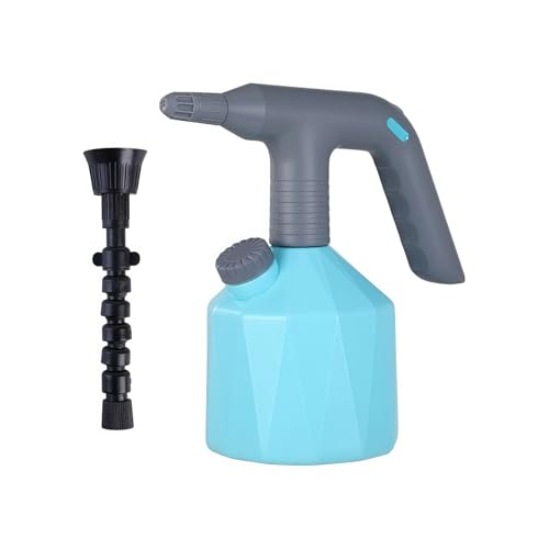 Iuseike 電動噴霧器 自動連続噴霧 植物スプレーボトル 全自動じょうろ 360°調整可能 大容量 USB充電式 消毒・農薬散布・洗車・清掃・園芸・家庭用・オフィス・観葉植物・ポータブル・洗車用品・清掃用品・省力化に最適 (1L + ユニバーサルヘッド