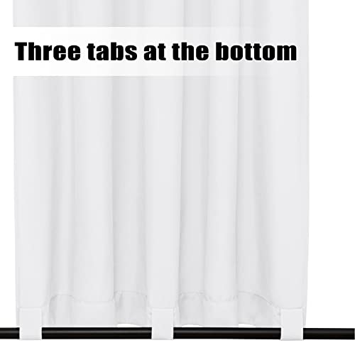 Easy-Going Outdoor Curtains Waterproof Windproof Weatherproof Curtain for Patio, Cabana, Porch, Pergola and Gazebo, Grommet Top and Tab Bottom Drape, 1 Panel, 54x72 inch, White