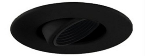Jesco Lighting TM426BKBK 4-Inch Aperture Low Voltage Trim Re
