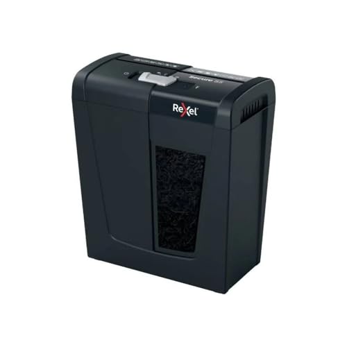 Rexel S5 Strip Cut Shredder, Shredding 6-5 Sheets (70-80 g/m2), P2 Safety Class, Home/Home Office, 10-Liter Waste Basket, Quiet and Compact, 2020121