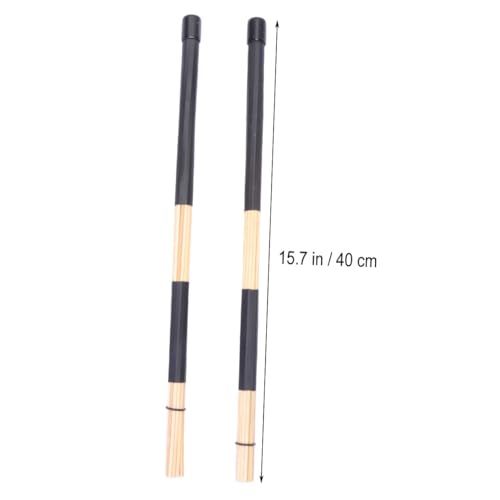 Par de baquetas de madera con mango de goma para percusión miniatura 2