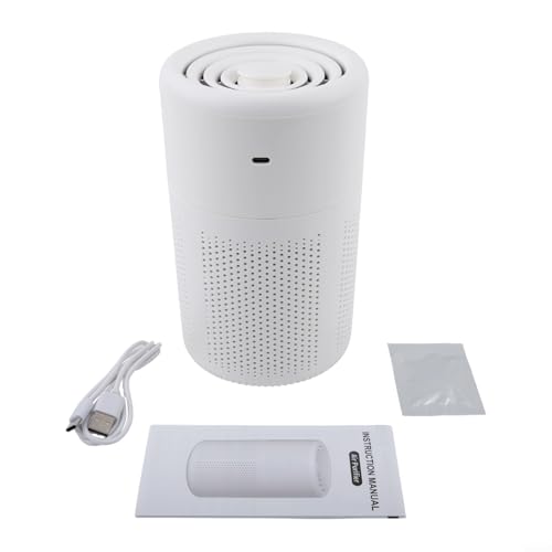 Yuanpgky Purificador de aire con función de aromaterapia, limpiador de aire de escritorio de 5 W para el hogar y la oficina, formaldehído, humo y partículas PM 2.5 con carbón activado (purificador)
