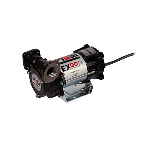 PIUSI Umfüllpumpen-Set für Benzin, Kerosin, Diesel ATEX-zertifiziert, Fördermenge 32 l/m bei 12V, Dauerbetrieb, 3/4' BSP-Anschlüsse mit EIN/AUS | EXGO F00381020