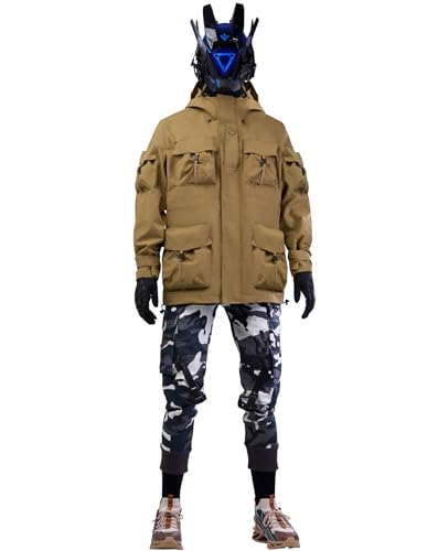 Image of MFCT Men's Techwear Waterproof Windbreaker with Funnel Hoodie