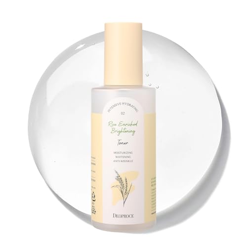 DEOPROCE Rice Enriched Toner – Korean Skin Care with Rice Bran Water and 8-Grain Complex 200ml
