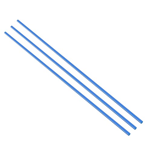 Image of uxcell Acrylic Round Rod, Blue,1 /4 inch Diameter 18-1 /8 inch Length, Solid Plastic PMMA Bar Stick 3pcs