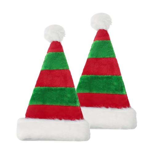 FUIPVGI 2 Pieces Christmas Hat,Luxury Father Christmas Hats 