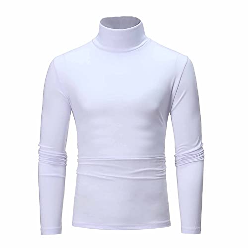 Men's Casual Lightweight Top Turtleneck T-Shirt Long Sleeve Underwear Winter Basic Pullover Slim Soft Comfy Stretch Shirts2