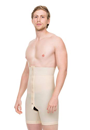 Isavela Male High-Waist Abdominal Cosmetic Surgery Compression Girdle Mid Thigh w/Zippers (MG09)2