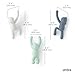 Umbra Buddy Wall Hooks – Decorative Wall Mounted Coat Hooks for Hanging Coats, Scarves, Bags, Purses, Backpacks, Towels and More, Set of 3, Light Multicolored