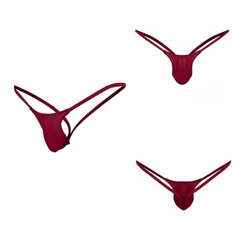 Men's V-Back String Thong Sissies V-string Sexy Low Rise Backless Thong 3 Pack2