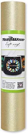 TECKWRAP Glitter Vinyl Adhesive Craft Vinyl,1ftx5ft,Fuchsia