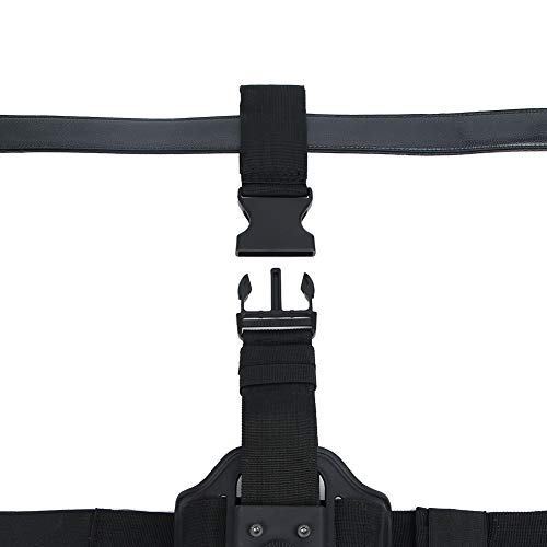 Lanzon Airsoft Drop Leg Platform, Tactical Thigh Mount Rig Platform, Drop Leg Holster Panel (Drop Leg Platform - Black) #TOP2