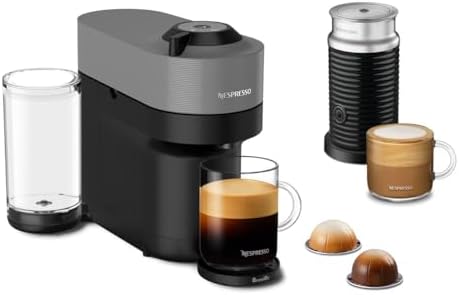 Nespresso Vertuo Pop+ Coffee Machine with Milk Frother, Dark Grey
