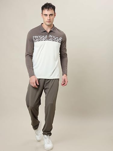 Image of TECHNOSPORT Men's 100% Polyester Slim Fit T-Shirt - (P710 P ) Pack of 1