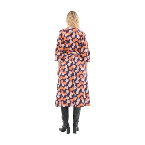 Robe midi viscose de qualité supérieure LENZING ECOVERO imprimé kaki - 5