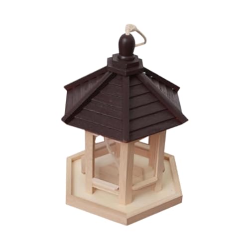 Generic Bluebirds Hexagonales用の吊り下げられた木製の鳥の餌箱