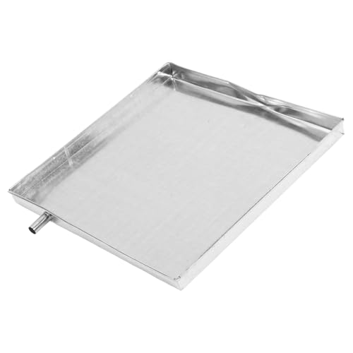 Gadpiparty Bandeja De Agua Para Chapoteo Colgante Cacerola Inoxidable Goteo Externo Reemplazo Apoyo Bandeja De Drenaje De Refrigerante Afuera Partes Sartén Planchar Silver