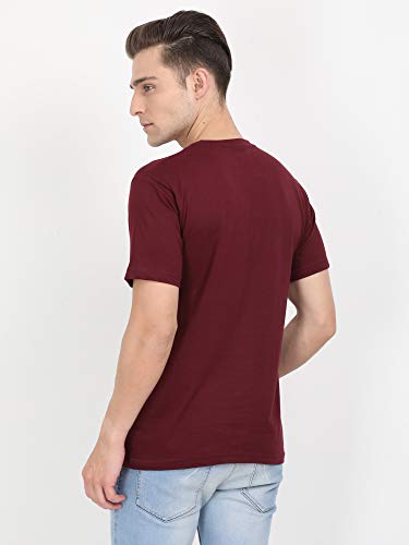 Image of FLEXIMAA Men's Cotton Round Neck Plain Half Sleeve T-Shirt