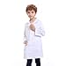 TopTie Kids Lab Coat Scrubs Childrens School Scientists Doctor Role Play Halloween Costume-White-10/12