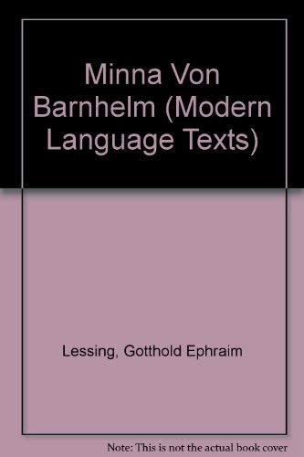 Minna Von Barnhelm (Modern Language Texts) 0333069668 Book Cover