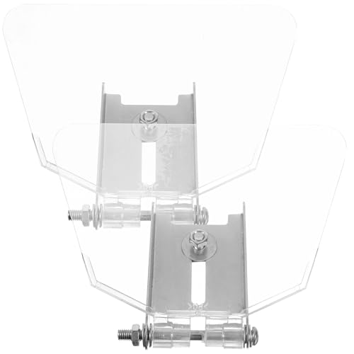 BIUDECO 2piezas Protector para Amoladora de Banco con Escudo Ocular de Acero Inoxidable y Abs Resistente al Desgaste para Amoladoras Tornillos de Instalación