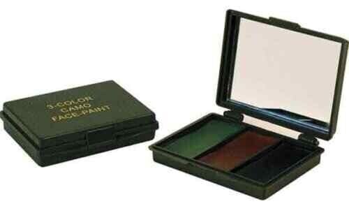 Garden Mile® Palette de peinture compacte pour visage de camouflage 5 couleurs avec miroir | Crème de champ de camouflage militaire de cadet militaire | Maquillage camouflage pour le visage, les bras