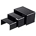 3 Pcs Supports Affichage Acrylique Présentoir Marches Présentoir Bijoux Acrylique, Transparent et Durable, Utilisé pour Gâteaux, Desserts, Bijoux, Figurines, Présentoirs Poupées (noir)