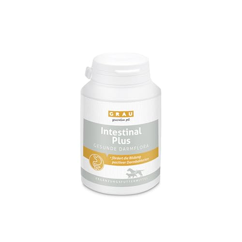 GRAU - das Original - Intestinal Plus Tabletten, für den Wiederaufbau der Darmflora, mit wichtigen Probiotikas und Darmbakterien, 1er Pack (1 x 120 Stück), Ergänzungsfuttermittel für Hunde und Katzen