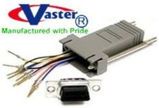 Vaster 00023-9M-88 - DB9 Male to RJ45 (8P8C) Modular Adapter