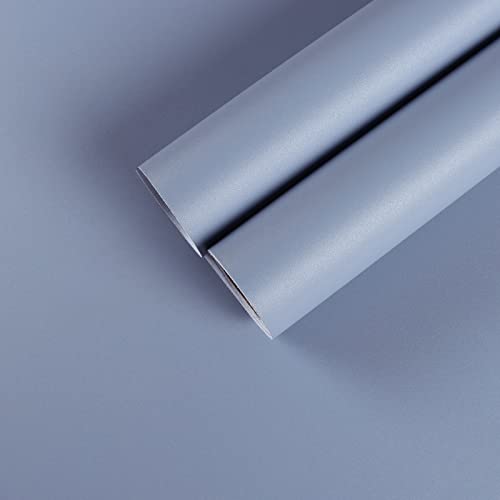 Chihut Light Blue Peel And Stick Wallpaper Thick Removable Blue Contact Paper For Cabinets Walls Matte Self Adhesive Solid Blue Wallpaper For Bathroom 17.7”X100” Blue Wall Paper Vinyl Roll For Shelves #TOP3