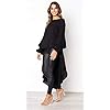 PRETTYGARDEN-Womens-Lantern-Long-Sleeve-Round-Neck-High-Low-Asymmetrical-Irregular-Hem-Casual-Tops-Blouse-Shirt-Dress PRETTYGARDEN Women's Lantern Long Sleeve Round Neck High Low Asymmetrical Irregular Hem Casual Tops Blouse Shirt Dress (Black,X-Large)