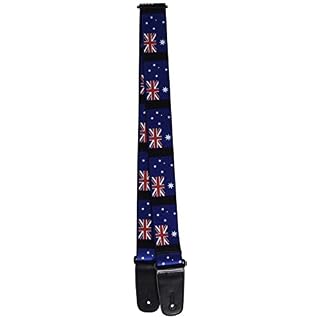 Buckle-down Sangle de guitare 34-60″ Australia Flags - Les Beatles, Paul McCartney, John Lennon, RIngo Starr, George Harrison