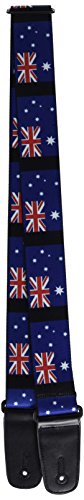 Buckle-down Sangle de guitare 34-60″ Australia Flags - Les Beatles, Paul McCartney, John Lennon, RIngo Starr, George Harrison Buckle-down Sangle de guitare 34-60" Australia Flags
